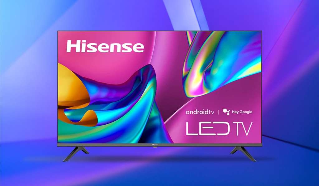Hisense LED TV with a futuristic background