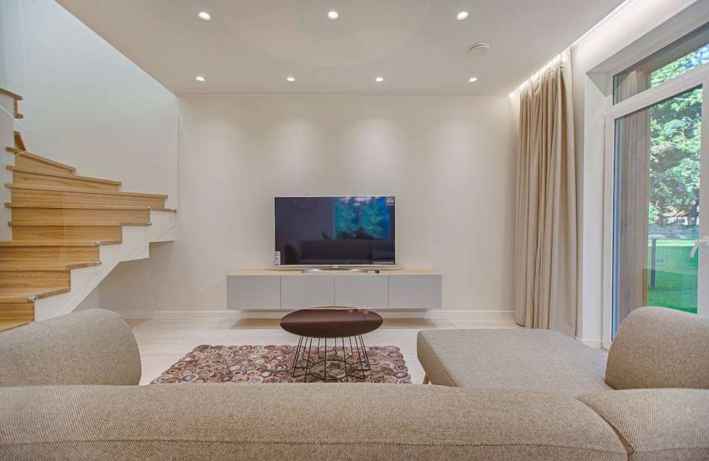 A Philips Smart TV in a modern living room